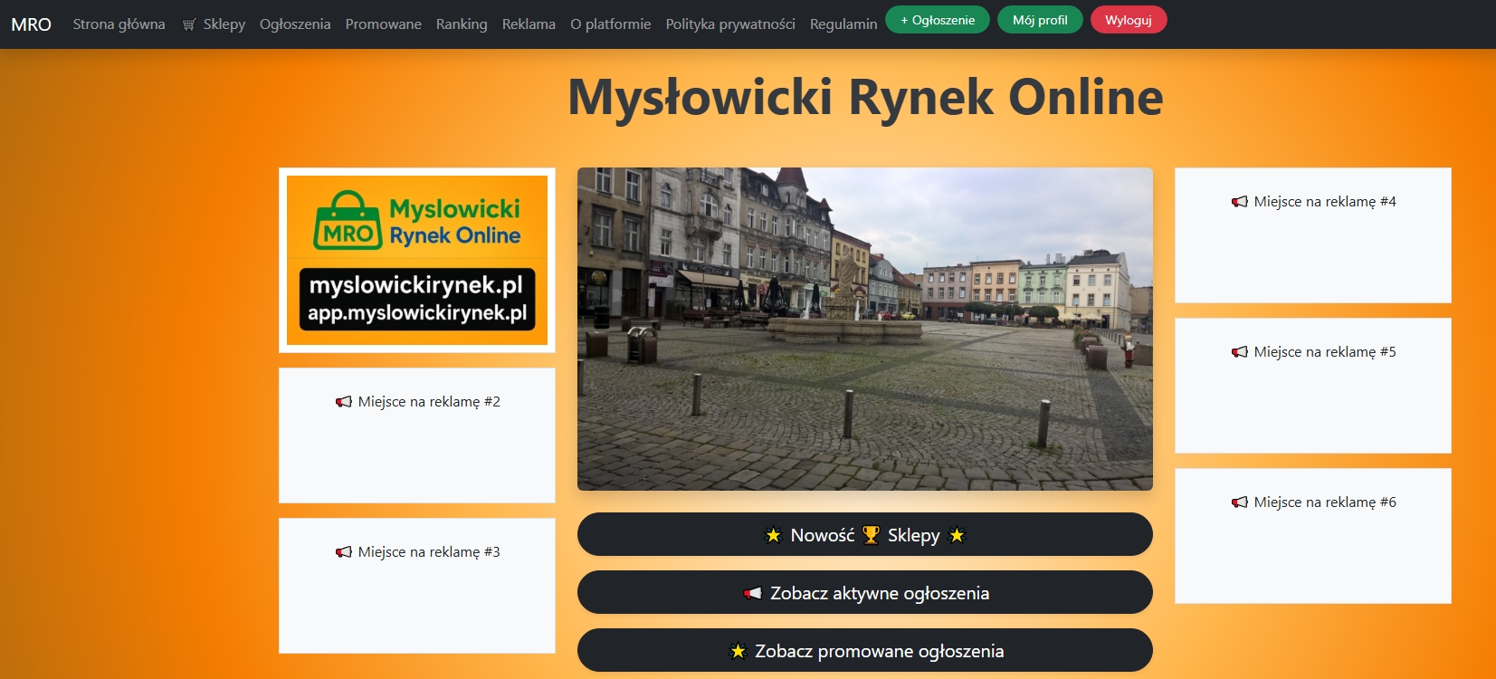 Logo na stronie głównej
